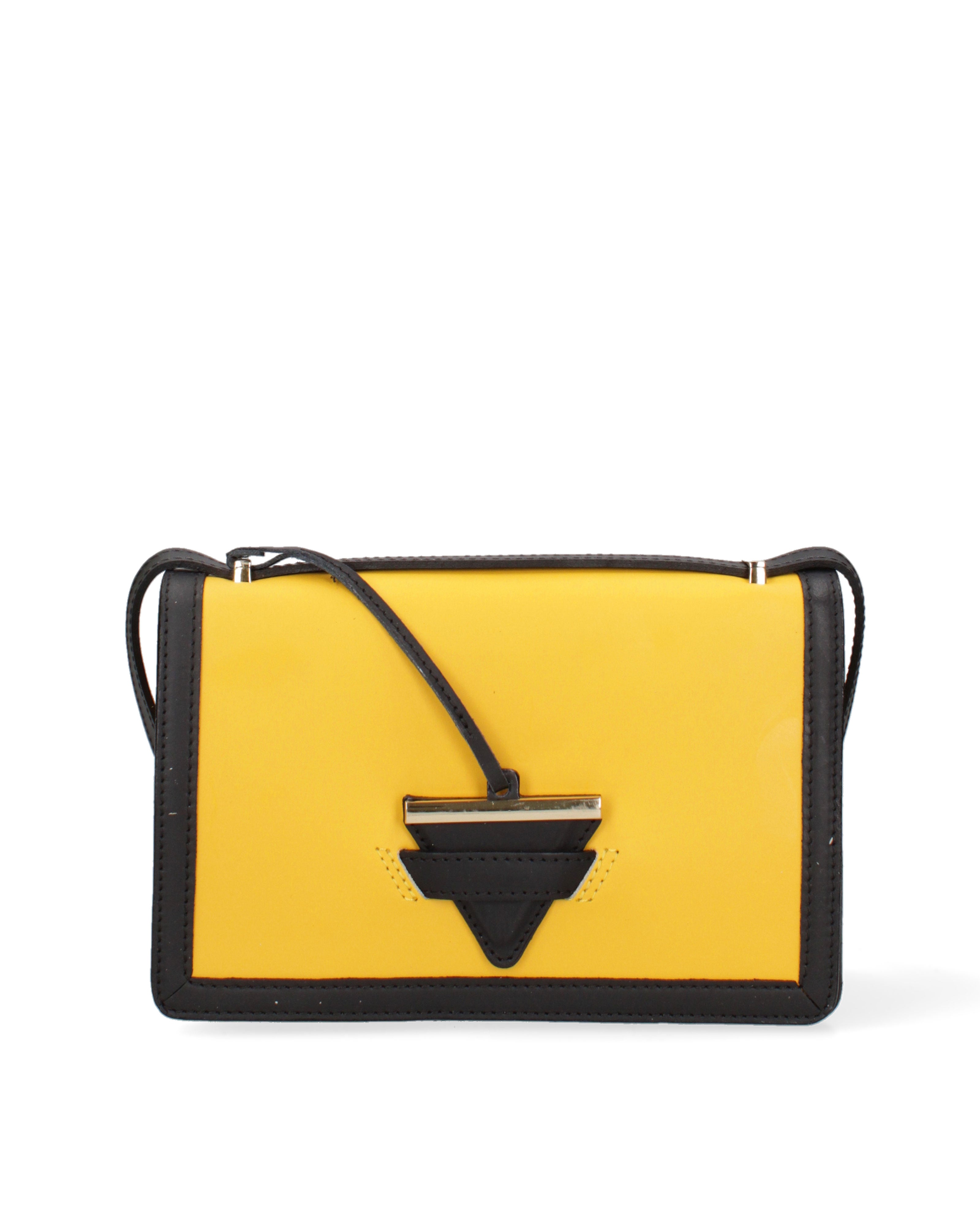 Borsa a tracolla da donna In Vera pelle | Gave Lux | GLX22132423FBG-GIALLO+NERO