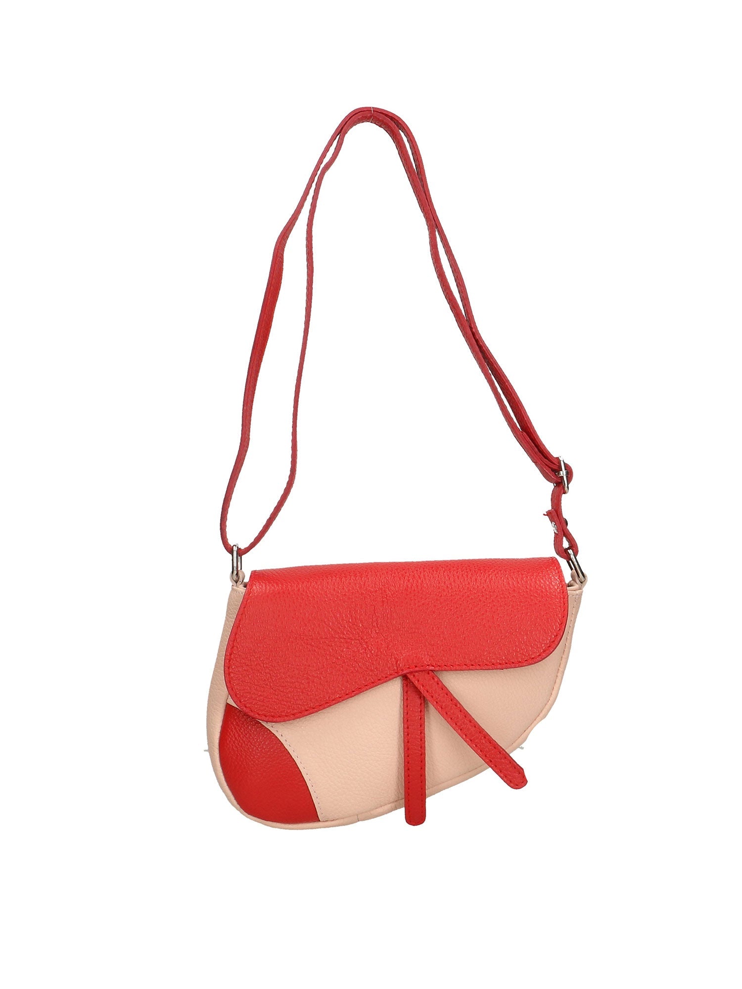 Borsa a tracolla da donna In Vera pelle | Gave Lux | GLX2219303423FBG-ROSSO+ROSA