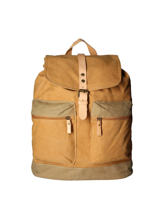 Zaino unisex in Canvas e pelle | Gave Lux | GLX22ZG301323FBG-CUOIO_COGNAC