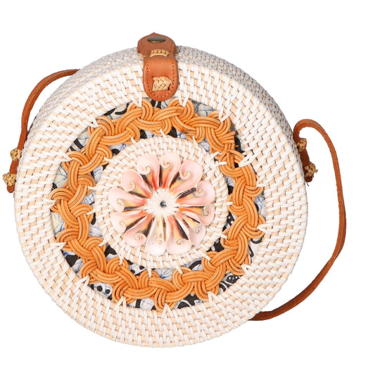 Borsa a tracolla da Donna in Paglia Intrecciata a mano | Gave Lux | GLX228812023FBG-MIRANDA