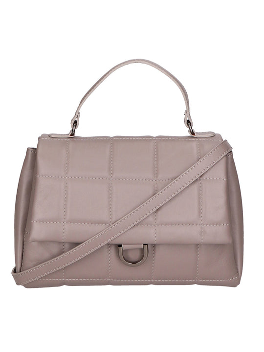 Lila Damenhandtasche aus echtem Leder