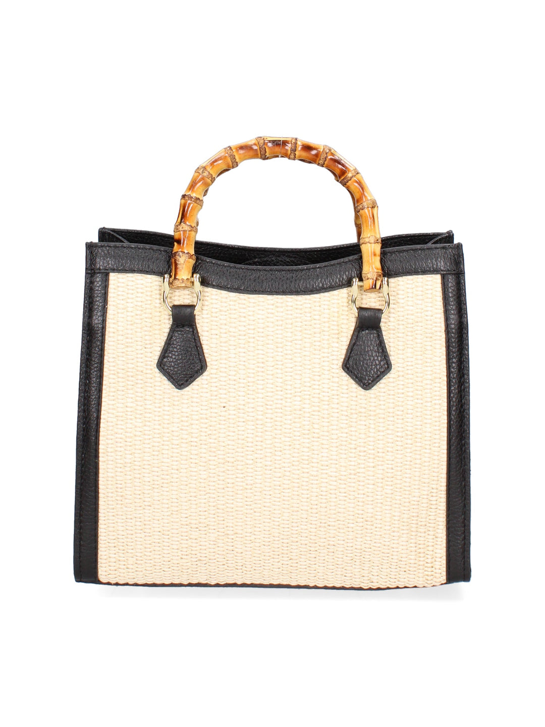Borsa a mano da donna Misto pelle e tessuto | Gave Lux | GLX220509723FBG-142+D28_NERO