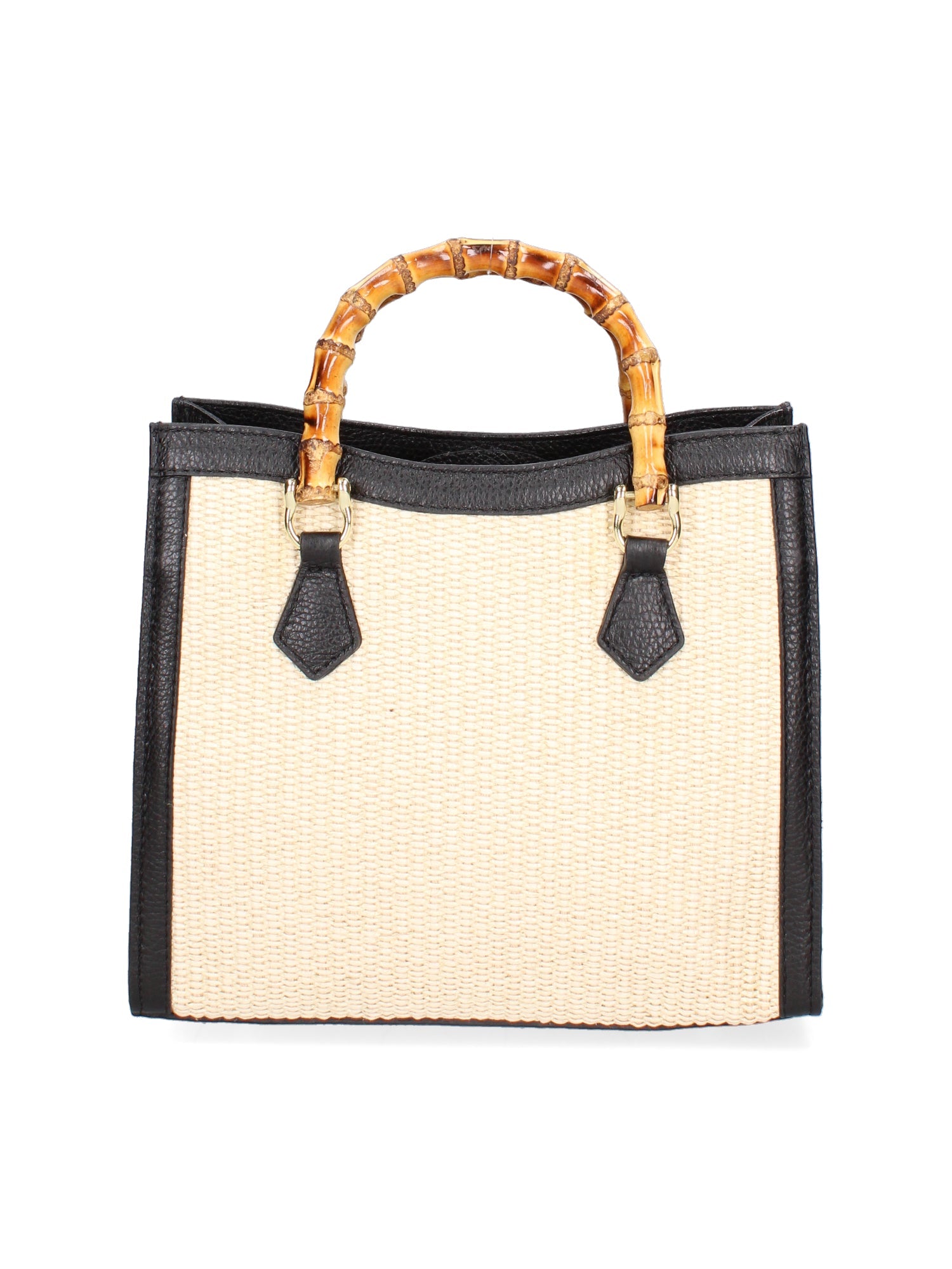 Borsa a mano da donna Misto pelle e tessuto | Gave Lux | GLX220509723FBG-142+D28_NERO
