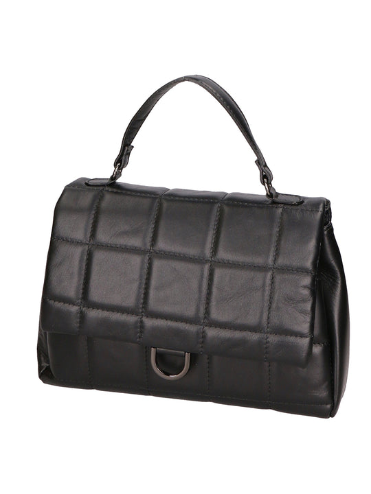 Lila Damenhandtasche aus echtem Leder