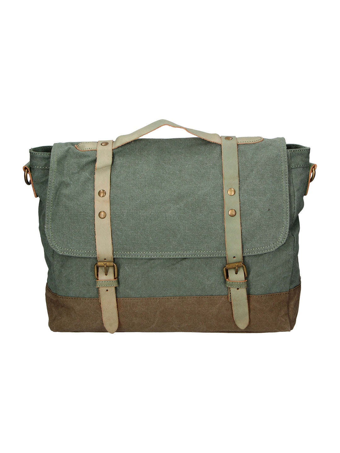 Borsa a mano unisex in Canvas e pelle | Gave Lux | GLX22ZG301123FBG-VERDE_GREEN