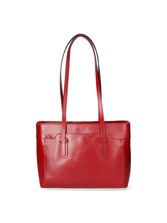 Borsa a spalla da Donna in Vera Pelle | Gave Lux | GLX22911823FBG-ROSSO_RED