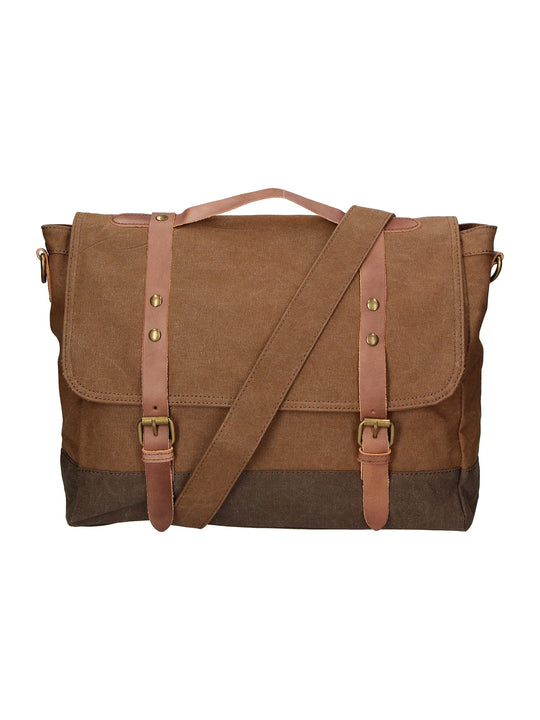 Minerva Unisex-Handtasche aus Canvas und Leder