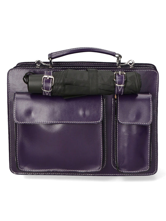 Borsa da lavoro Unisex in Vera Pelle | Gave Lux | GLX22700623FBG-VIOLA
