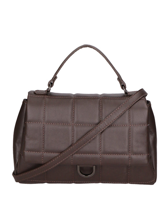 Lila Damenhandtasche aus echtem Leder
