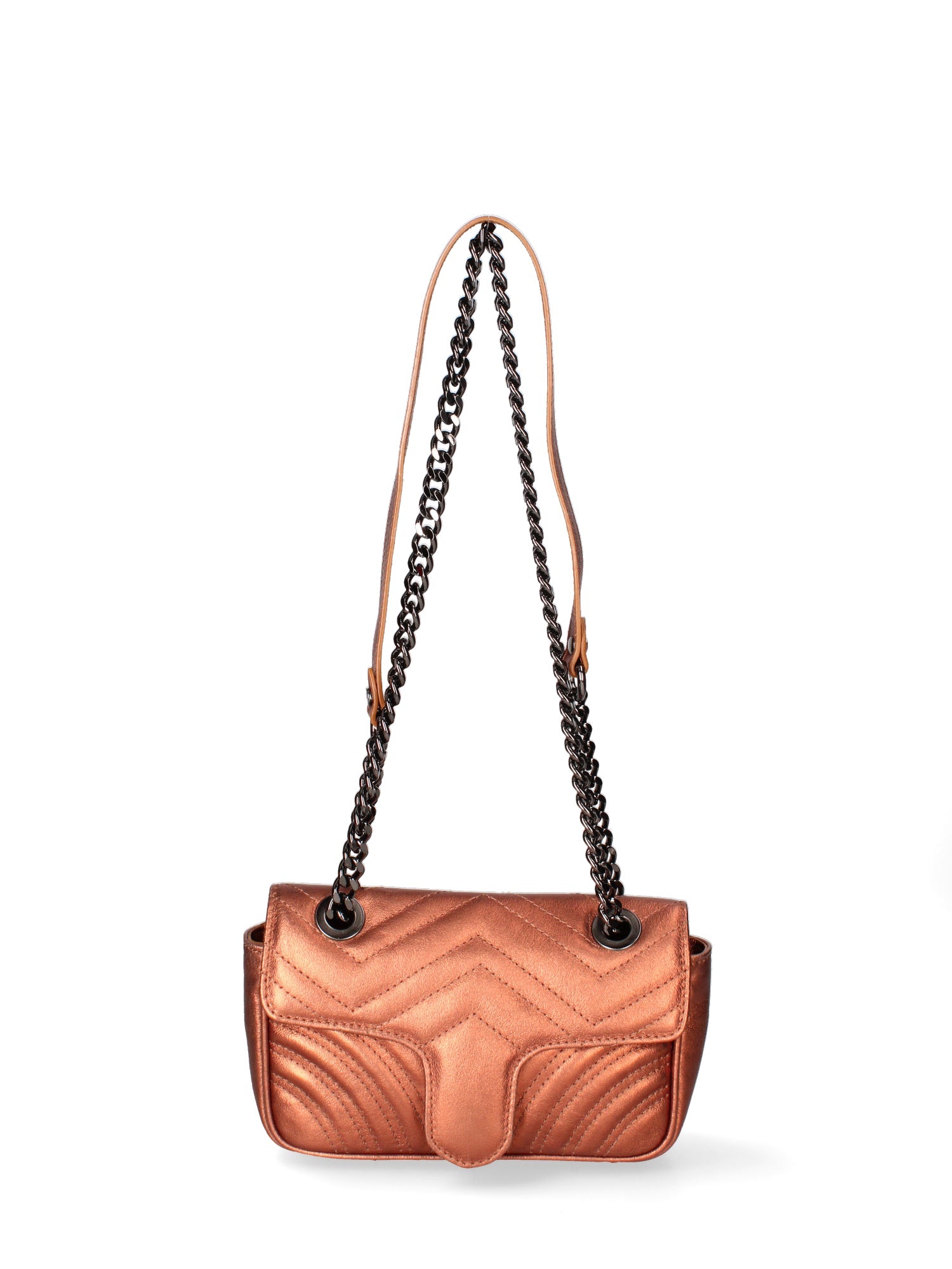 Borsa a tracolla da donna In Vera pelle | Gave Lux | GLX22182423FBG-BRONZO