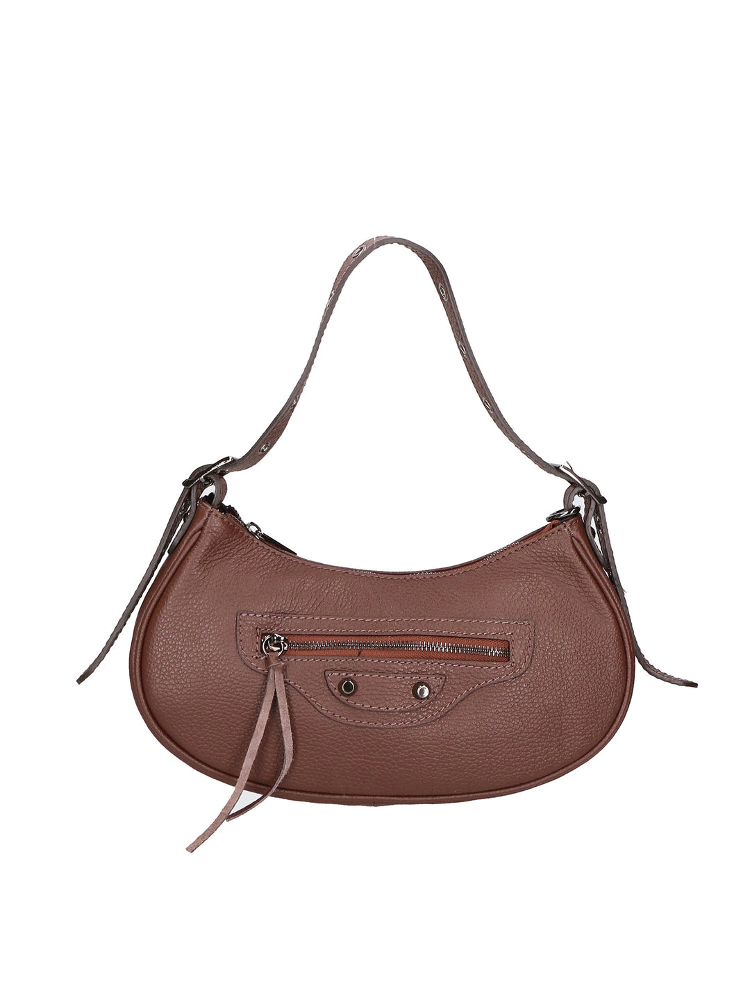 Borsa a spalla da Donna in Vera Pelle | Gave Lux | GLX220654823FBG-CIOCCOLATO