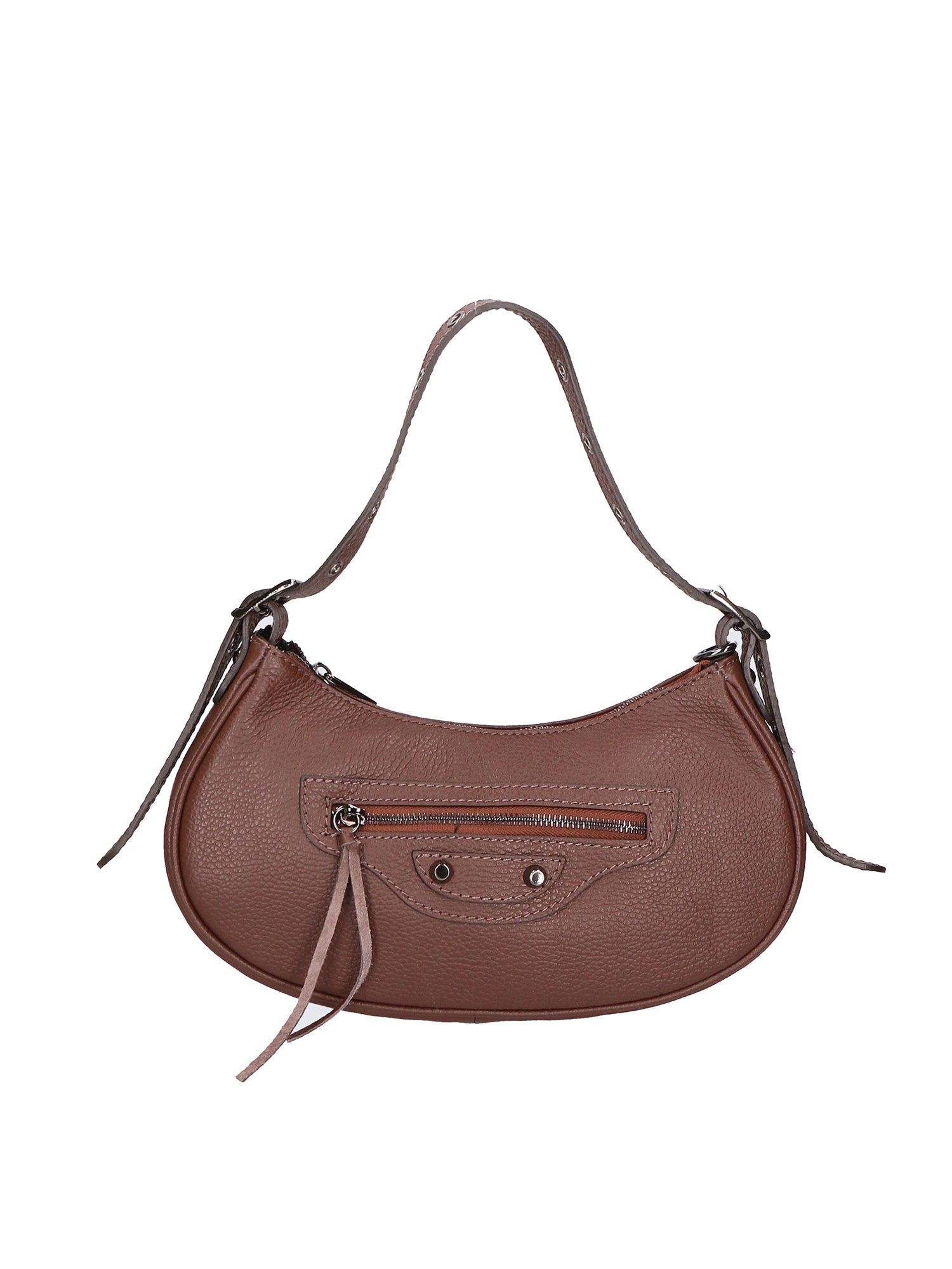 Borsa a spalla da Donna in Vera Pelle | Gave Lux | GLX220654823FBG-CIOCCOLATO