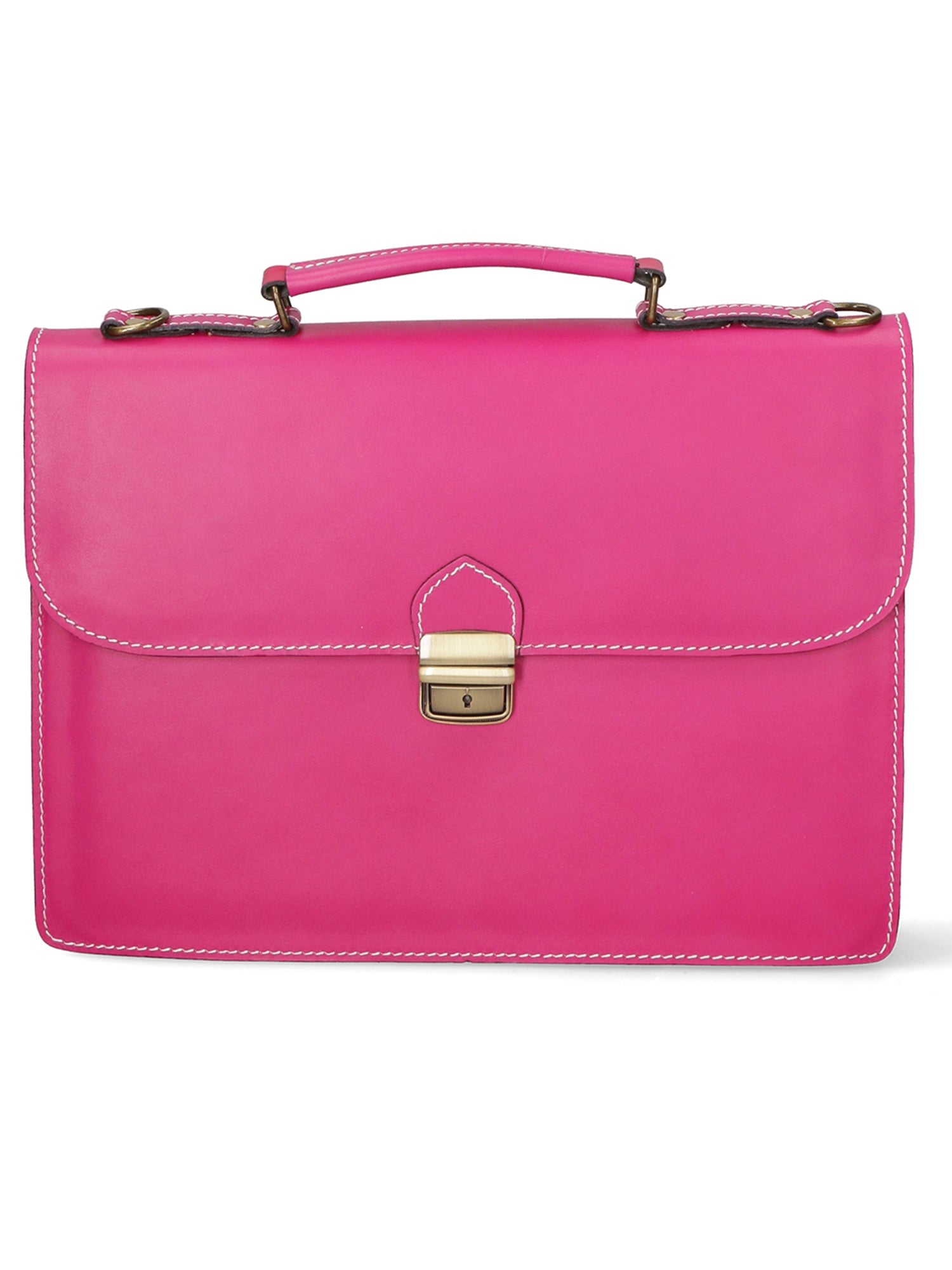 Borsa da lavoro Unisex in Vera Pelle | Gave Lux | GLX22700423FBG-FUXIA