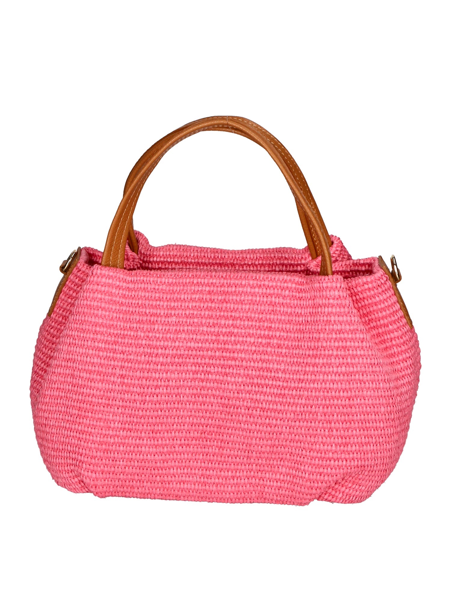 Borsa a mano da Donna in Vera Pelle e Paglia Tabru | Gave Lux | GLX220511623FBG-308_BARBIE_CUOIO_S44