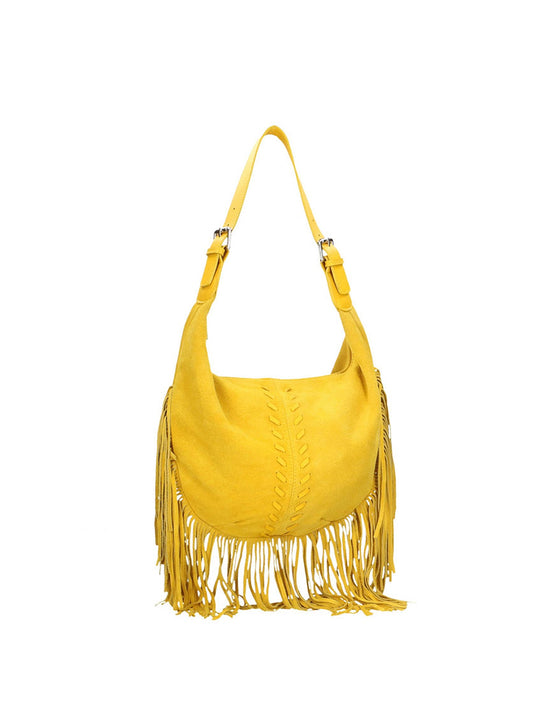 Borsa a spalla da Donna in Vera Pelle | Gave Lux | GLX22863023FBG-GIALLO_YELLOW