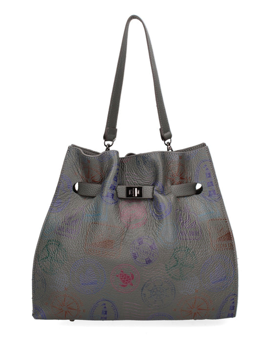 Borsa a mano da donna In Vera pelle | Gave Lux | GLX2256413723FBG-GRIGIO