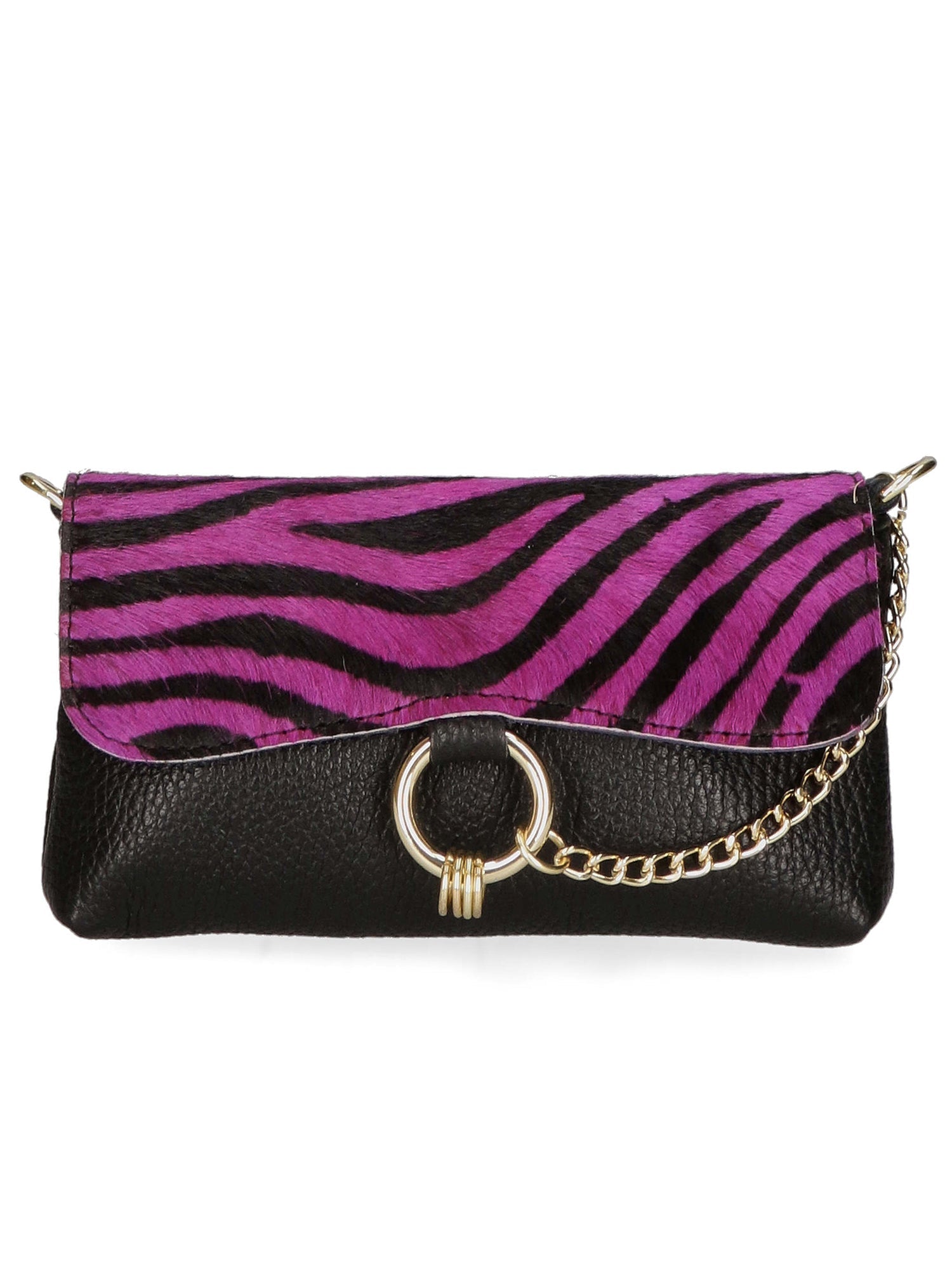 Pochette da Donna in Vera Pelle | Gave Lux | GLX220476023FBG-ZEBRA_FUXIA