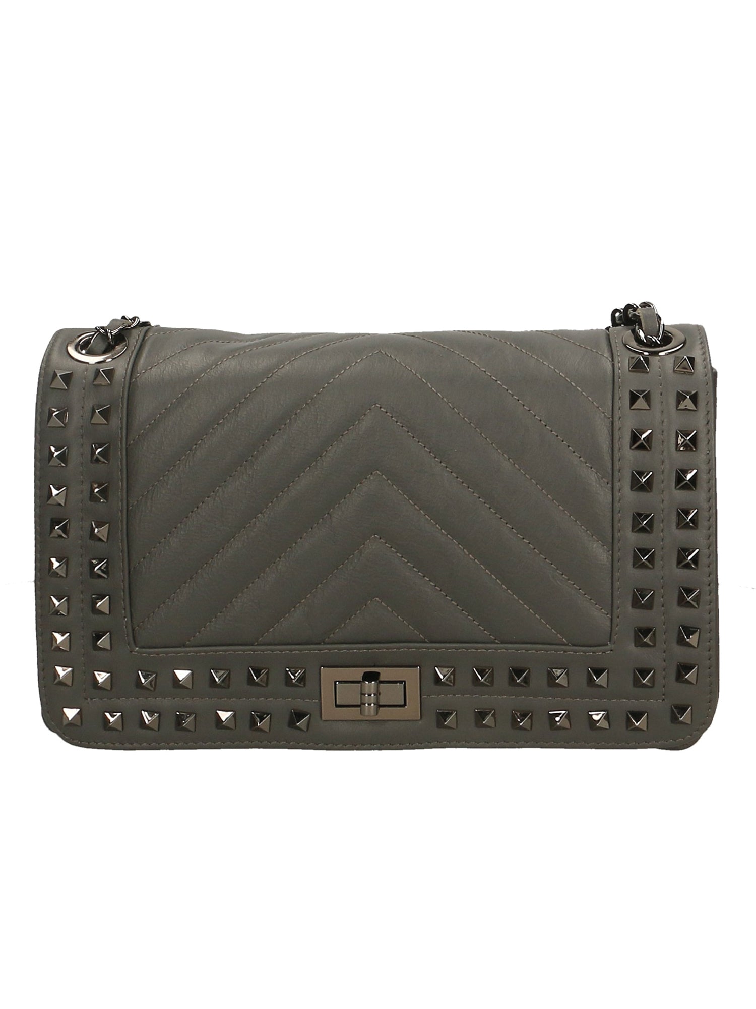 Borsa a spalla da Donna in Vera Pelle | Gave Lux | GLX22659023FBG-GRIGIO_GREY