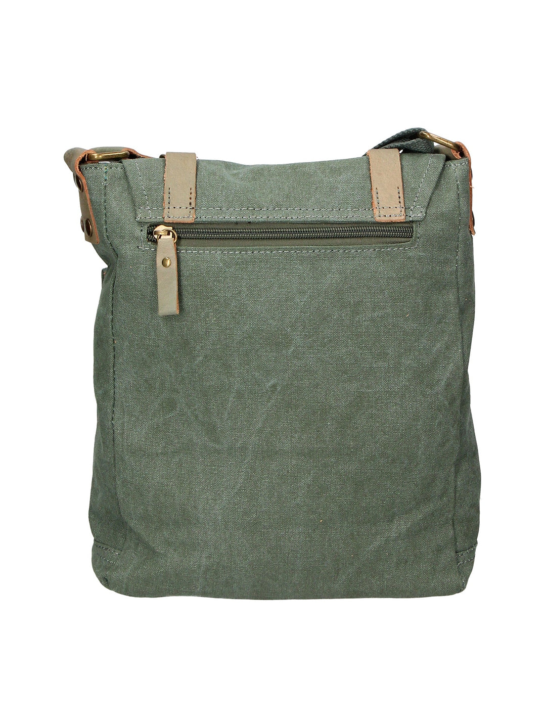 Milena Unisex-Schultertasche aus Canvas und Leder