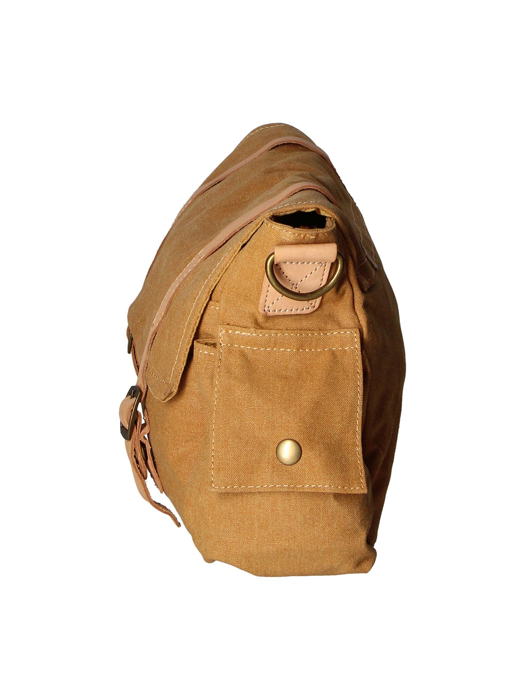 Mina Unisex-Umhängetasche aus Canvas und Leder