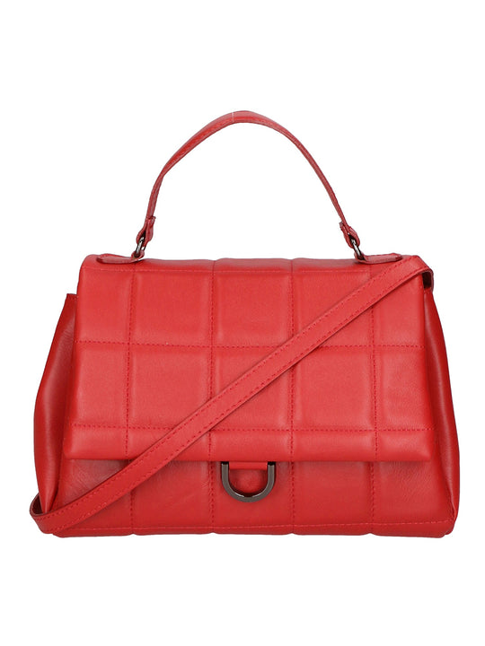 Lila Damenhandtasche aus echtem Leder