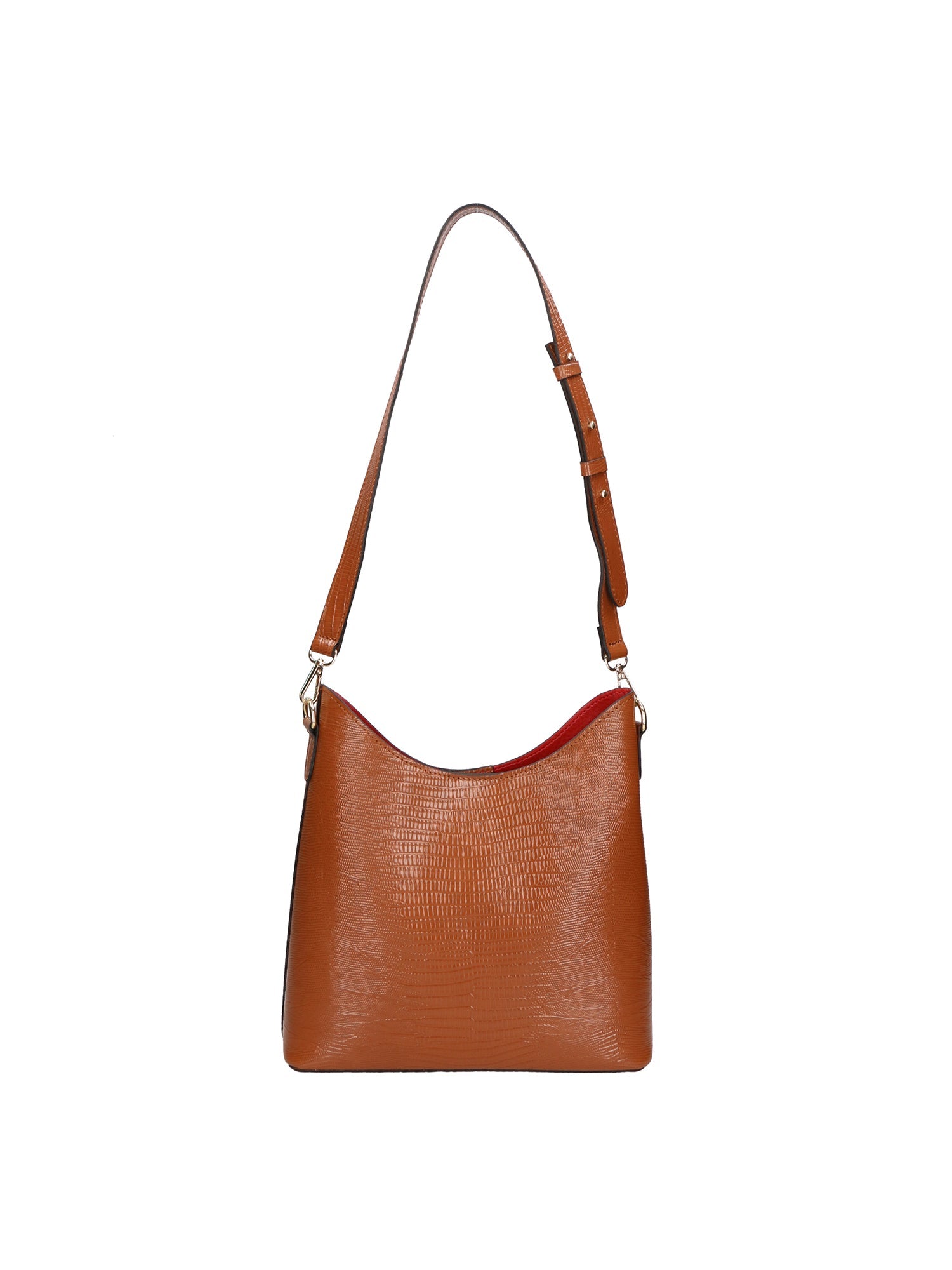 Borsa a spalla da Donna in Vera Pelle | Gave Lux | GLX220544223FBG-LU17_CUOIO_COGNAC