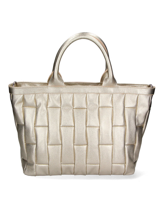 Borsa a mano da Donna in Vera Pelle | Gave Lux | GLX22SANEM-8423FBG-PLATINO